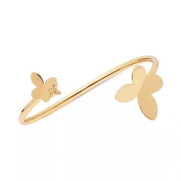 KATE SPADE • In A Flutter Flex Butterfly Cuff Gold Bracelet - Picture 3 of 5